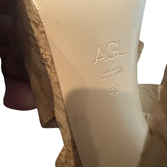 AGL Petra Platform Cork Block Heel Slingback Sandal Women's, Size 40 WORN ONCE - Picture 8 of 12
